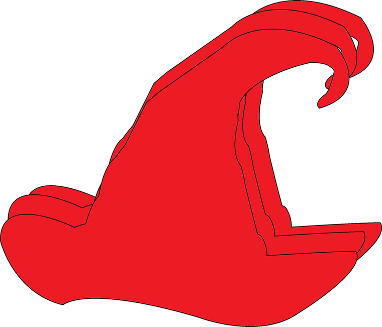 Santa Hat Large Single Color Creative Cut-Outs - 098497085488