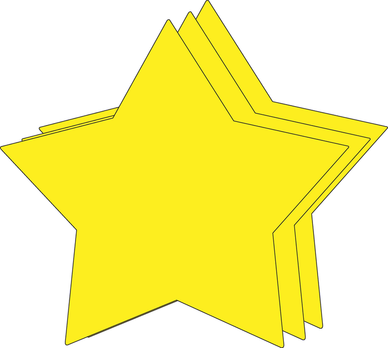 Star Single Color Super Cut-Outs - 098497098020