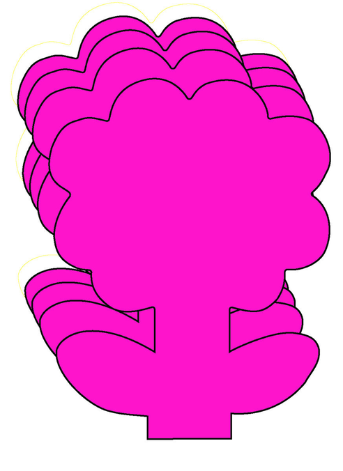 Small Single Color Creative Foam Cut-Outs - 098497073485