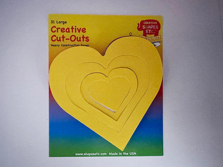 Growing Heart Large Assorted Color Cut-Out - 098497082142