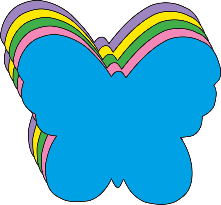 Butterfly Assorted Color Creative Cut-Outs - 098497085129