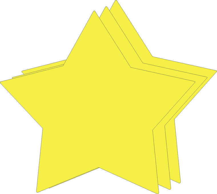 Star Bright Neon Single Color Super Cut-Outs - 098497064032