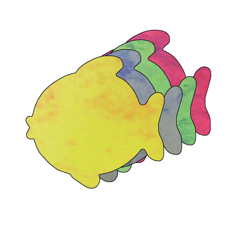 Fish Marble Assorted Color Creative Cut-Outs - 098497013054