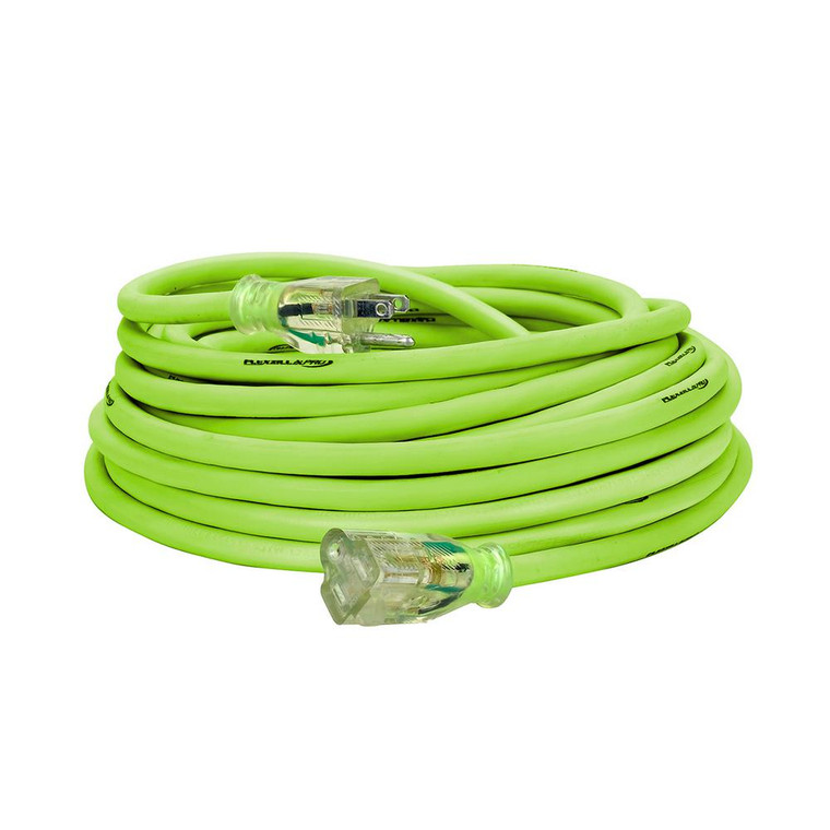 Flexzilla Pro Extension Cord 12/3 Awg Sjtw 50ft Outdoor Lighted Plug - 054732830282