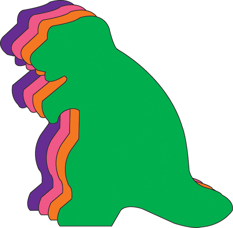 Dinosaur Assorted Color Creative Cut-Outs - 098497085174