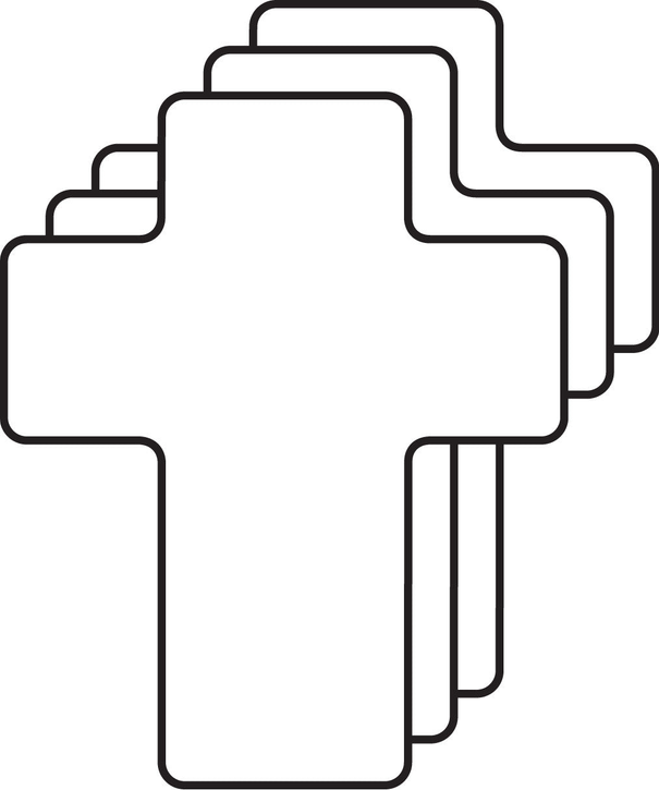 Cross Foam Single Color Creative Cut-Outs - 098497073225