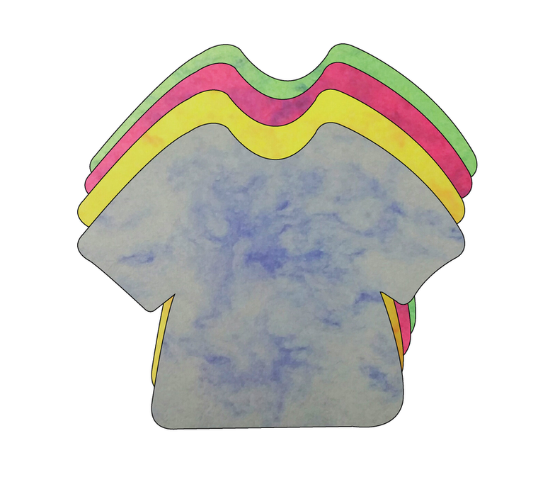 T-Shirt Marble Assorted Color Creative Cut-Outs - 098497086164