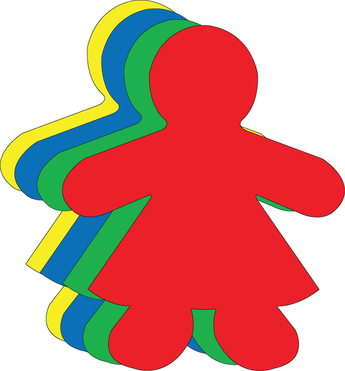 Girl Large Assorted Color Creative Cut-Outs - 098497082159