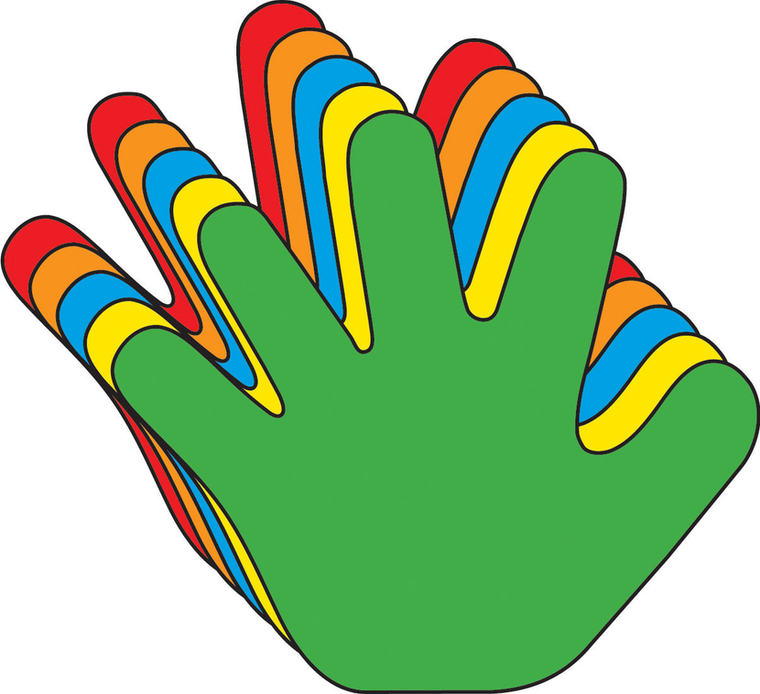Hand Foam Assorted Colors Creative Cut-Outs - 098497073669