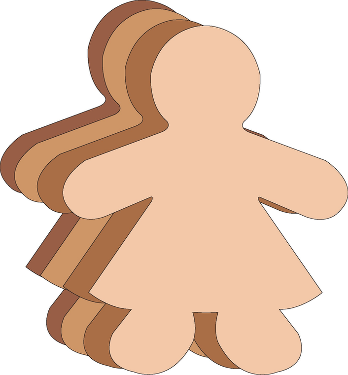 Girl Multicultural Creative Cut-Outs - 098497085990