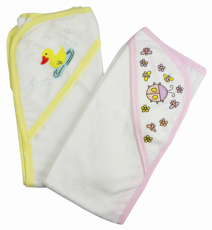 Bambini Infant Hooded Bath Towel (Pack of 2) - 763276253050