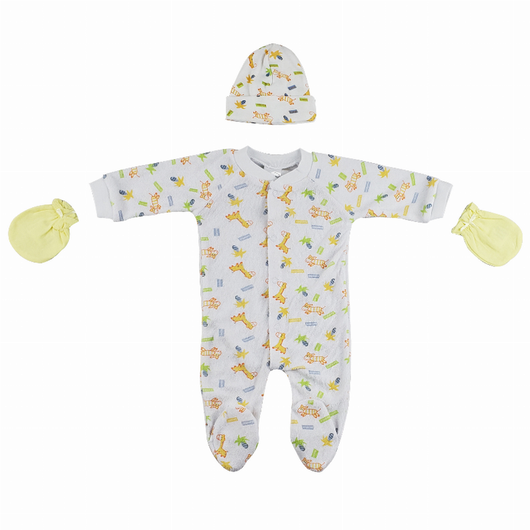 Bambini Sleep-n-Play, Cap and Mittens - 3 Piece Set - 763276258857