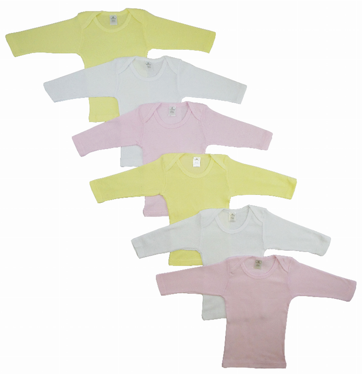 Bambini Girls Pastel Long Sleeve Lap T-shirts Variety Pack - 763276254583
