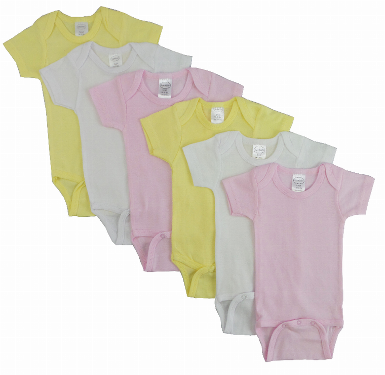 Bambini Pastel Girls Short Sleeve 6 Pack - 763276254194