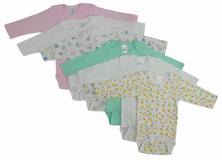 Bambini Girls' Long Sleeve Printed Onezie Variety Pack - 763276255139