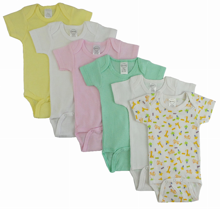 Bambini Pastel Girls Short Sleeve 6 Pack - 763276254224