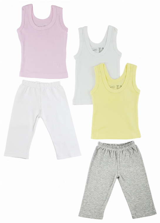 Bambini Girls Tank Tops and Track Sweatpants - 763276270767