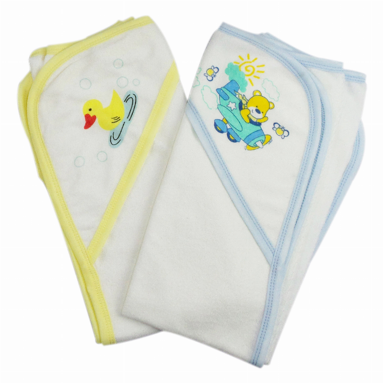 Bambini Infant Hooded Bath Towel (Pack of 2) - 763276253067