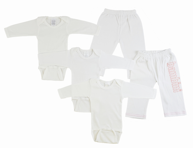 Bambini Infant Long Sleeve Onezies and Track Sweatpants - 763276270156