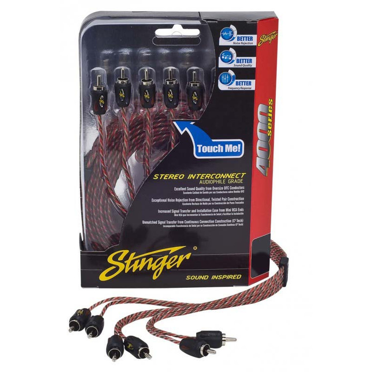 Stinger 17ft 4000 Series 6 Channel Rca's Directional Twisted - 609098805780