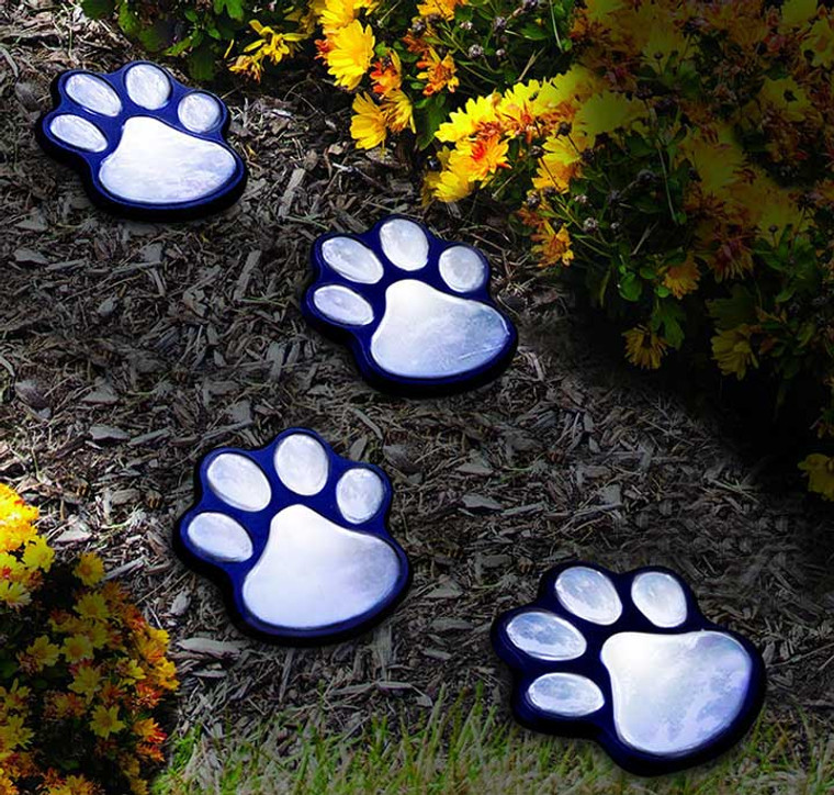 Jobar Ideaworks Solar Paw Print Lights Set Of 4 Black - 017874016006