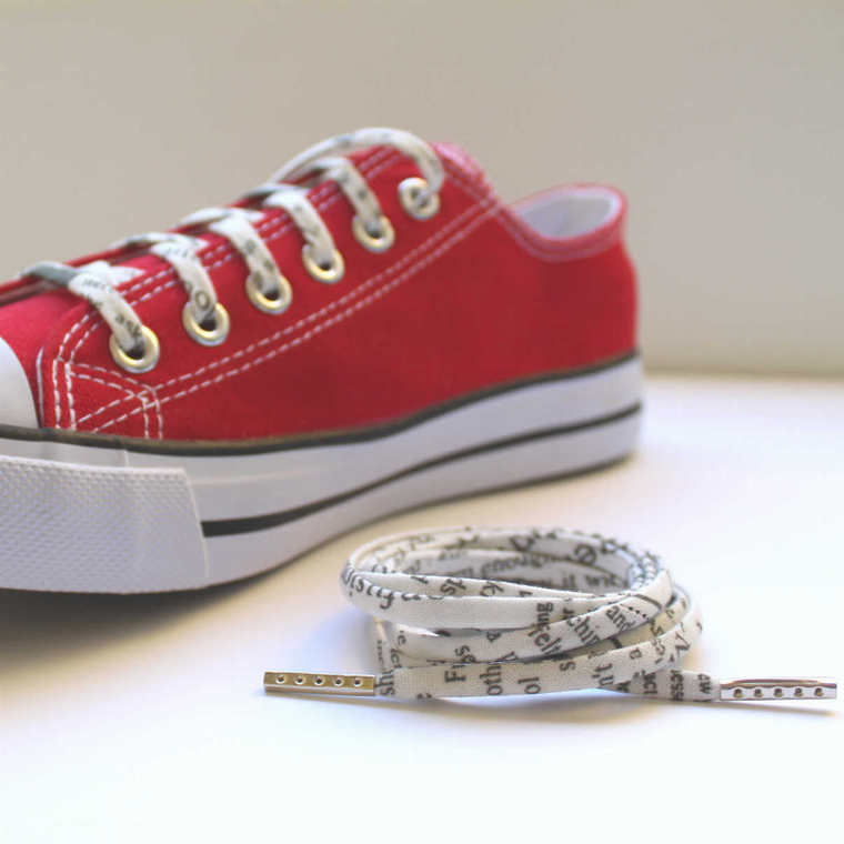 Newspaper Print Shoelaces - 735424866221