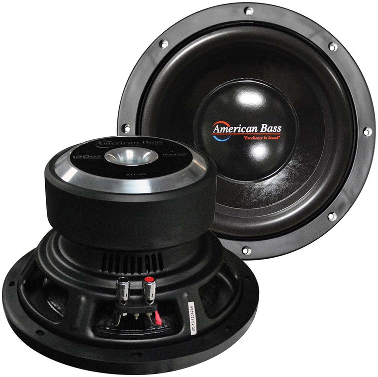 American Bass 10" Woofer 450w Rms/900w Max Dual 4 Ohm Voice Coils - 0636823698232