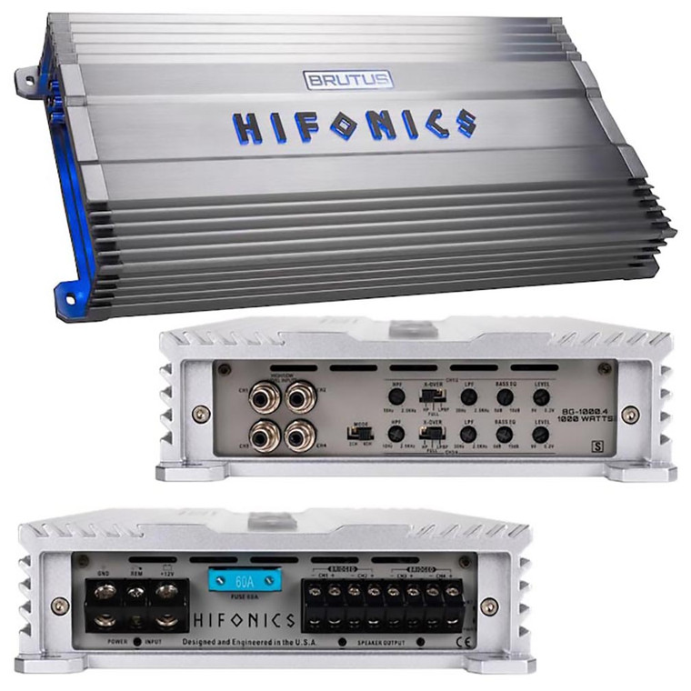 Hifonics Brutus Gamma Series 1000 Watts 4 Channel @ 4 Ohm Ab - 806576231257