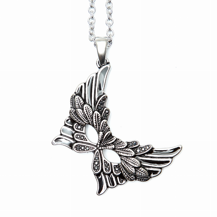 Shimmering Carnival Mask Necklace - 734130259150