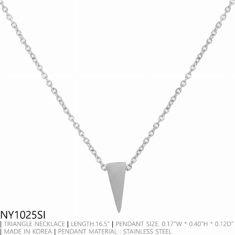 Triangle Pendant Necklaces By DOBBI ( VARIETY OF COLORS AVAILABLE ) - 880648233691