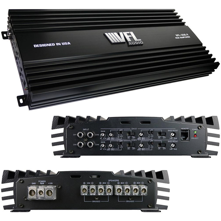 Vfl Audio Class Ab 4 Channel Amplifier 1000w Rms / 2000w Max - 636823700188