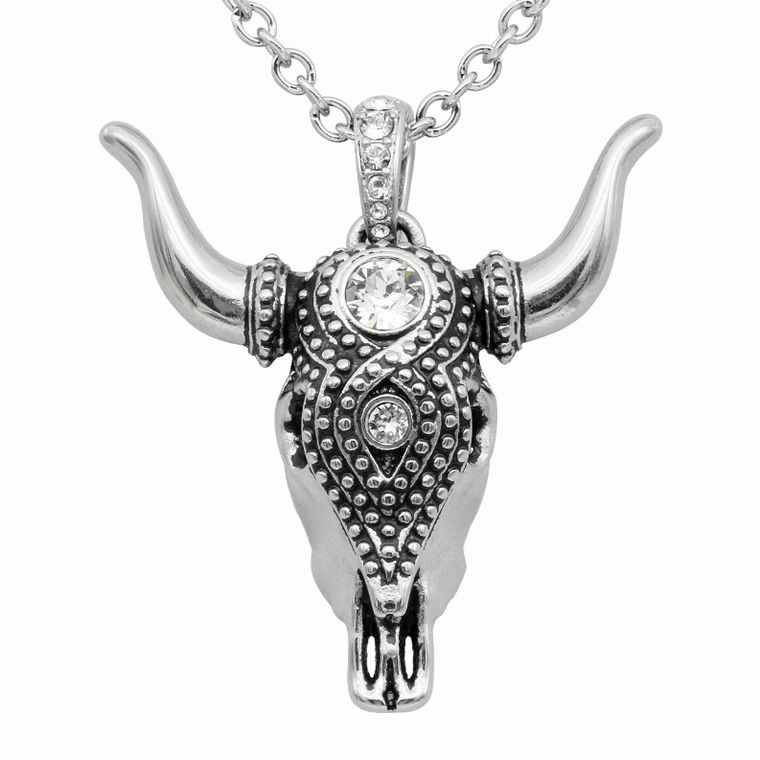 Taurus Bull Skull Necklace - 734130259747