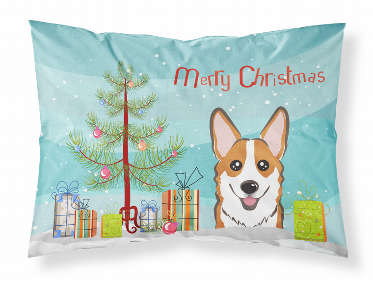 Carolines Treasures, Inc Christmas Tree and Dog Fabric Standard Pillowcase, White, Standard Classic