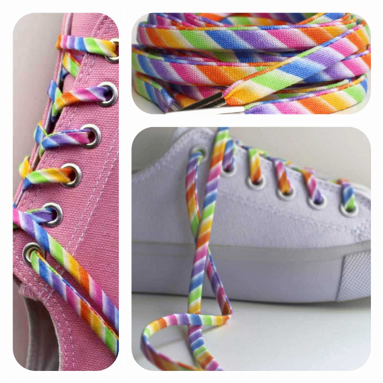 Rainbow Stripes Shoelaces - 735424866078