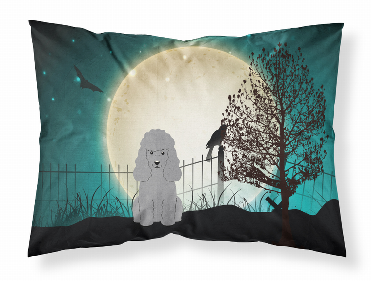 Carolines Treasures, Inc. Halloween Scary With Dog Fabric Standard Pillowcase, White, Halloween Print, Moisture Wicking