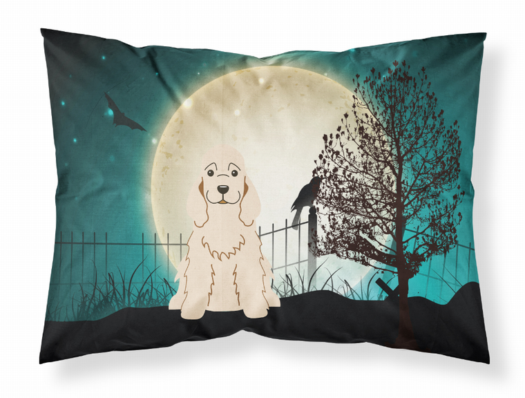 Carolines Treasures, Inc Halloween Scary With Dog Fabric Standard Pillowcase, White, Standard, Halloween Night