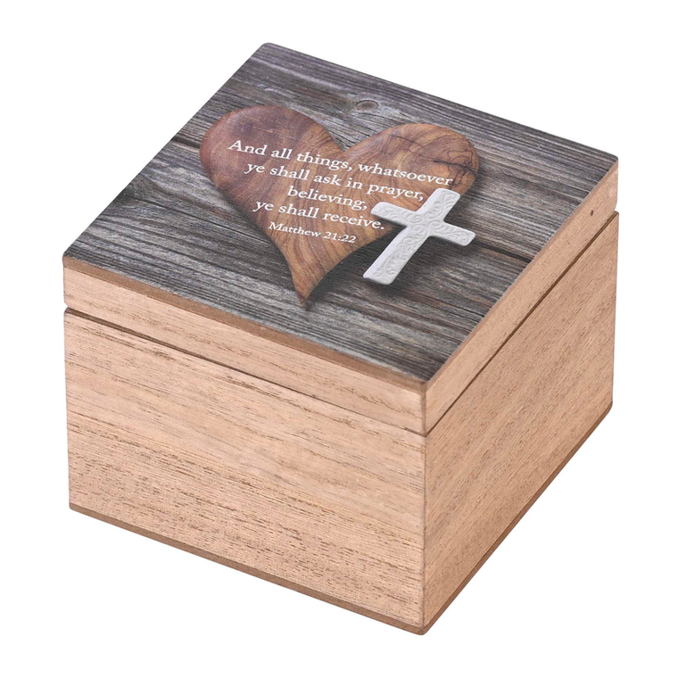 Keepsake Box In All Things Matt.21 (KJV) - 603799652520