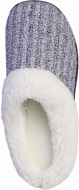 Roxoni Women's House Slippers Knit Fleece Lined Cozy Clog House Shoes - 049108911375