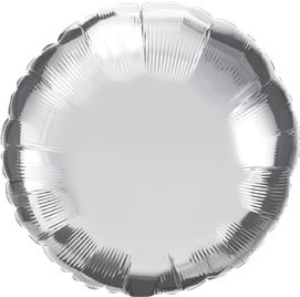 Silver Round Mylar Balloon - 850048023772