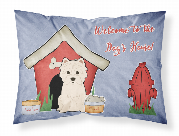 Caroline?s Treasures Dog House Collection White Standard Pillowcase, Moisture-Wicking Fabric