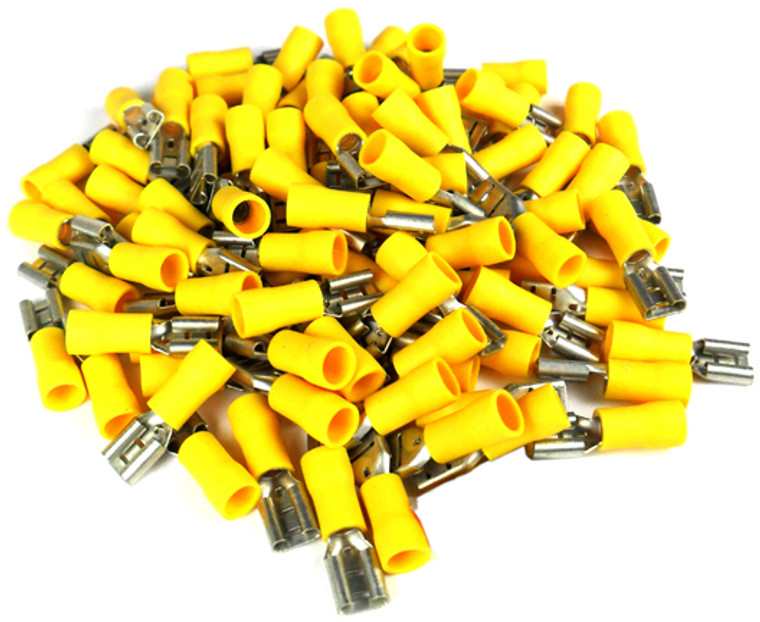 Quick Disconnect 10-12 Ga. 100 Pcs; Yellow; Female; Xscorpion - 6930148924170