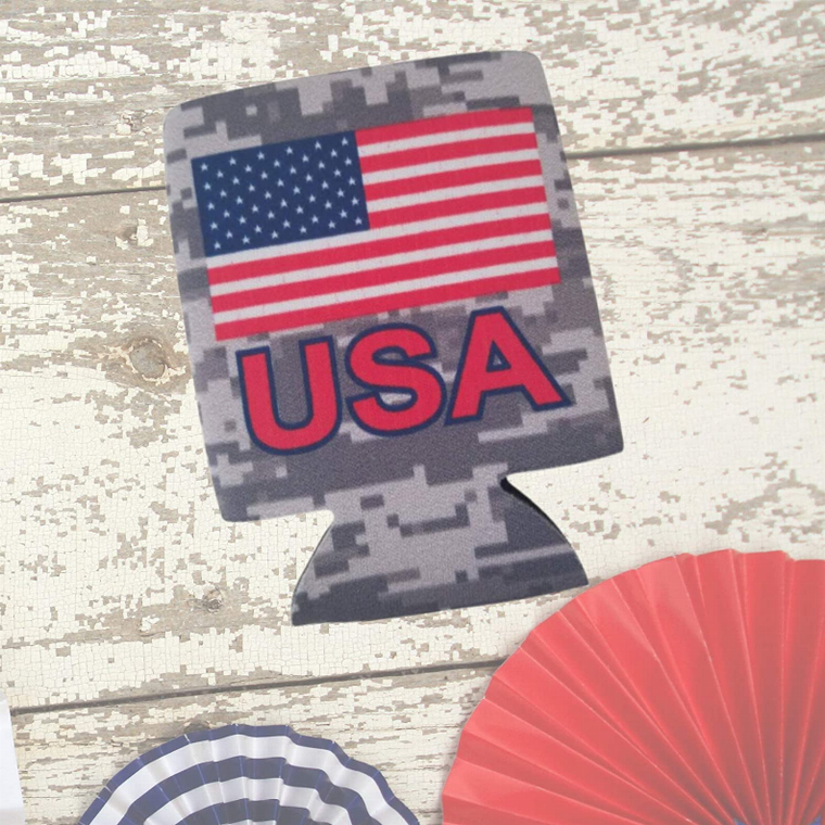 USA American Flag Can Cooler - 852667725846