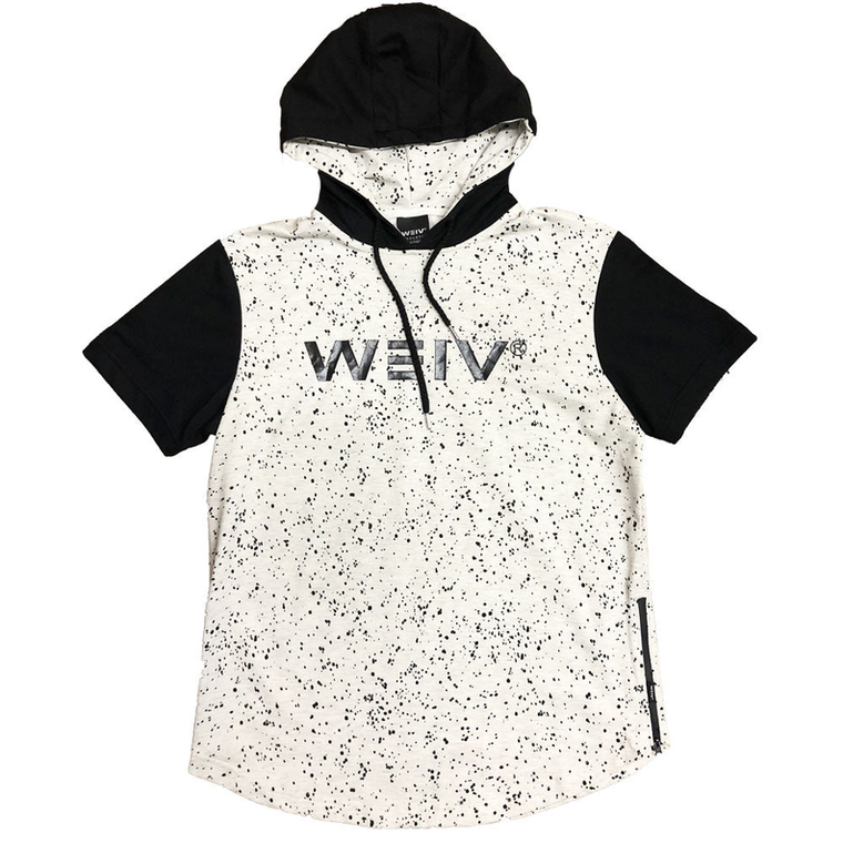 White Splatter Logo Hoody Tee - 635661375077