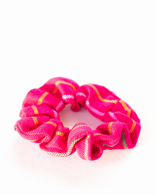 Magenta Woven Scrunchie - 000654521727