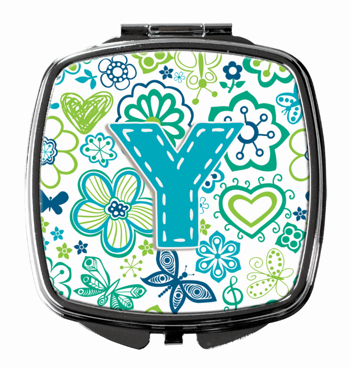 Monogram Letter Compact Mirror - 615872988662