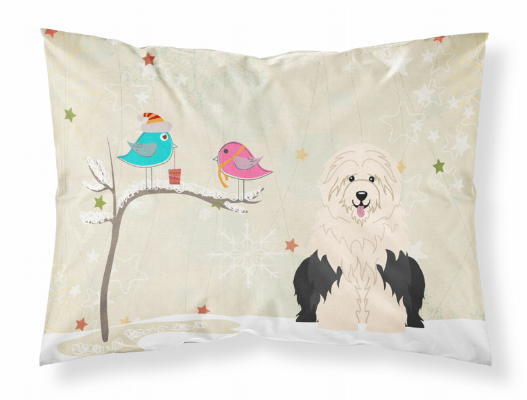 Carolines Treasures, Inc Christmas Presents between Friends Dog Fabric Standard Pillowcase, White & Moisture Wicking