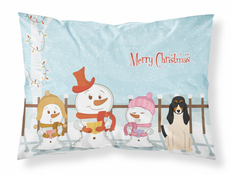Caroline?s Treasures, Inc. Merry Christmas Carolers Dog Design Standard Pillowcase ? White Moisture-Wicking Fabric