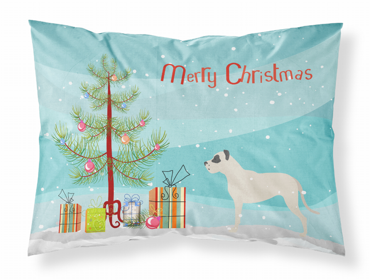 Merry Christmas Tree With Dog Fabric Standard Pillowcase - 638508478443