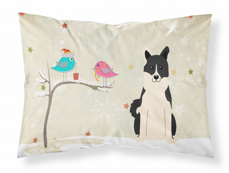 Carolines Treasures, Inc Christmas Presents between Friends Dog Fabric Standard Pillowcase, White, Moisture Wicking Seasonal Glow