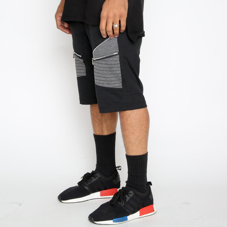 Gray Moto Shorts - 635661368338